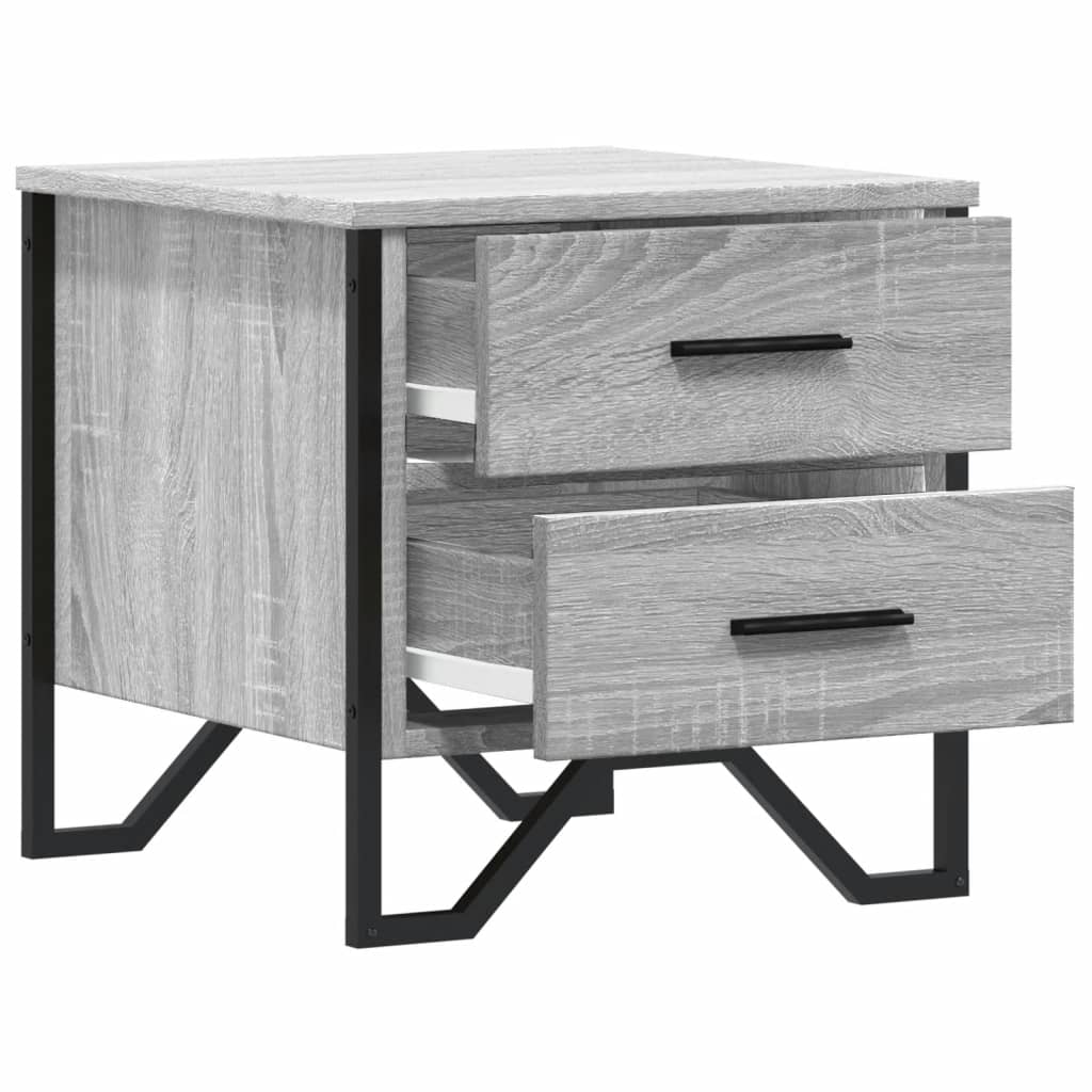 vidaXL Bedside Cabinet Grey Sonoma 40x41x40 cm Engineered Wood