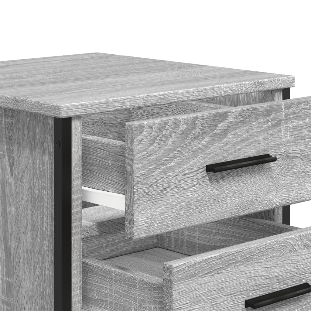 vidaXL Bedside Cabinet Grey Sonoma 40x41x40 cm Engineered Wood