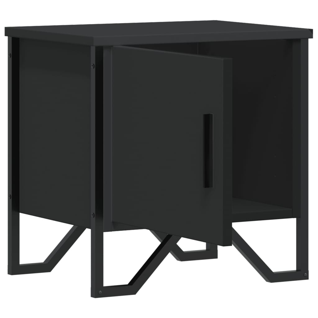 vidaXL Bedside Cabinet Black 40x30x40 cm Engineered Wood