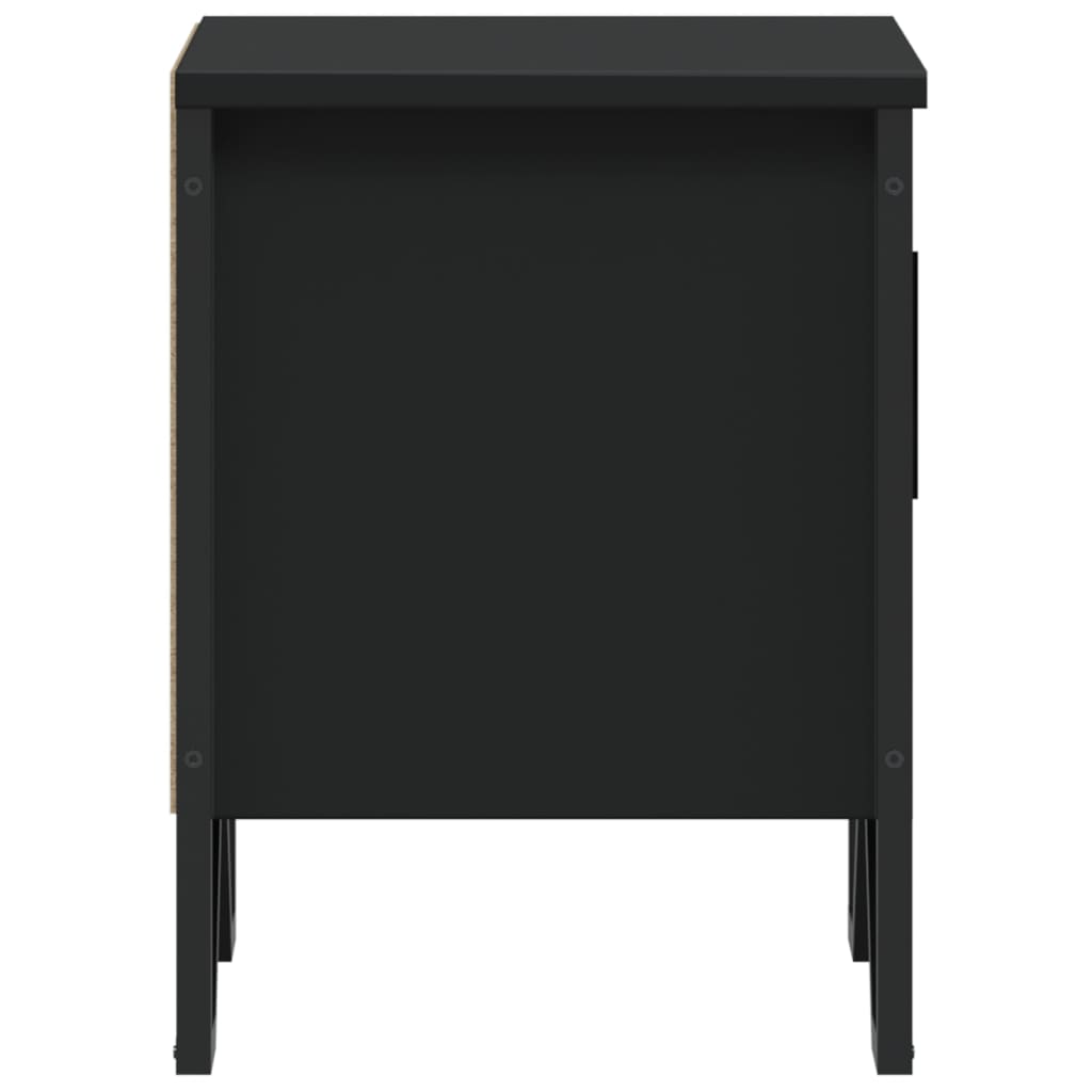 vidaXL Bedside Cabinet Black 40x30x40 cm Engineered Wood