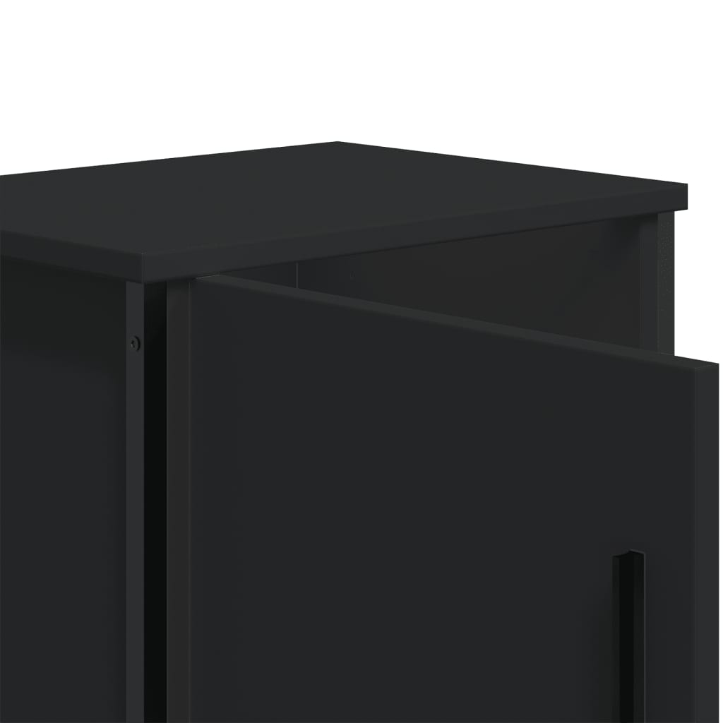 vidaXL Bedside Cabinet Black 40x30x40 cm Engineered Wood