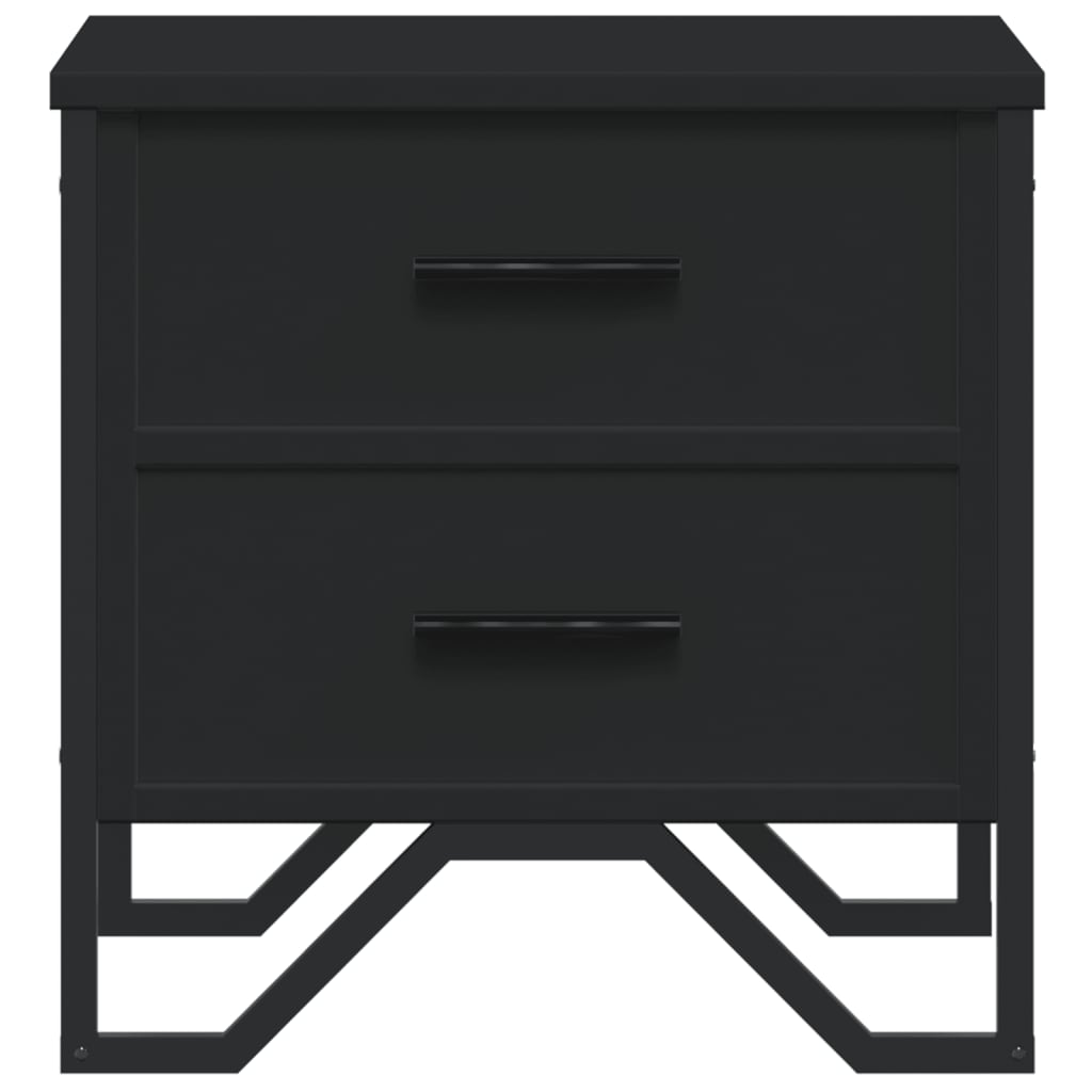 vidaXL Bedside Cabinets 2 pcs Black 40x30x40 cm Engineered Wood