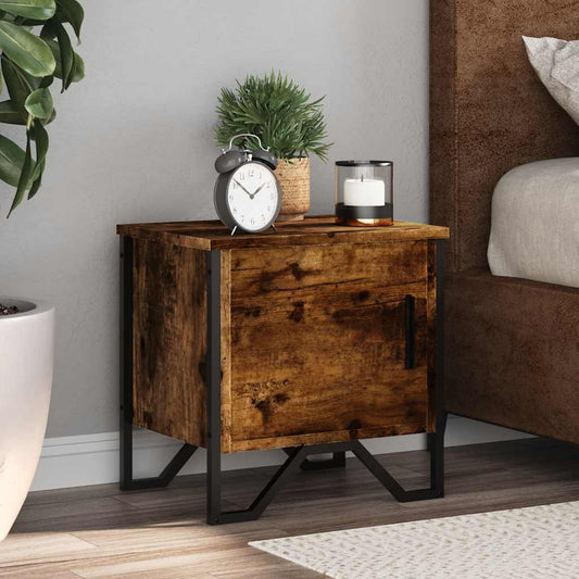vidaXL Bedside Cabinets 2 pcs Smoked Oak 40x30x40 cm Engineered Wood