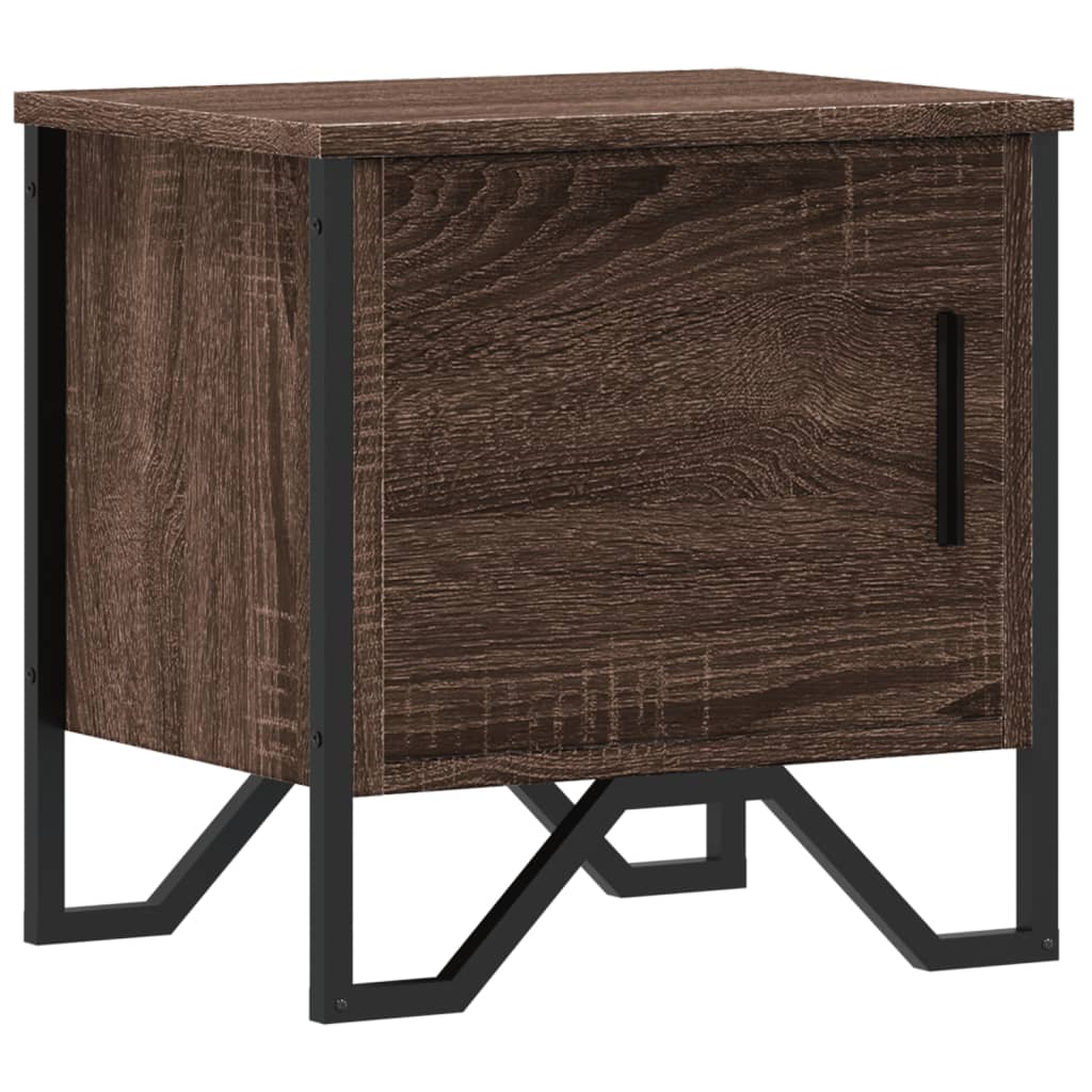 vidaXL Bedside Cabinet Brown Oak 40x30x40 cm Engineered Wood