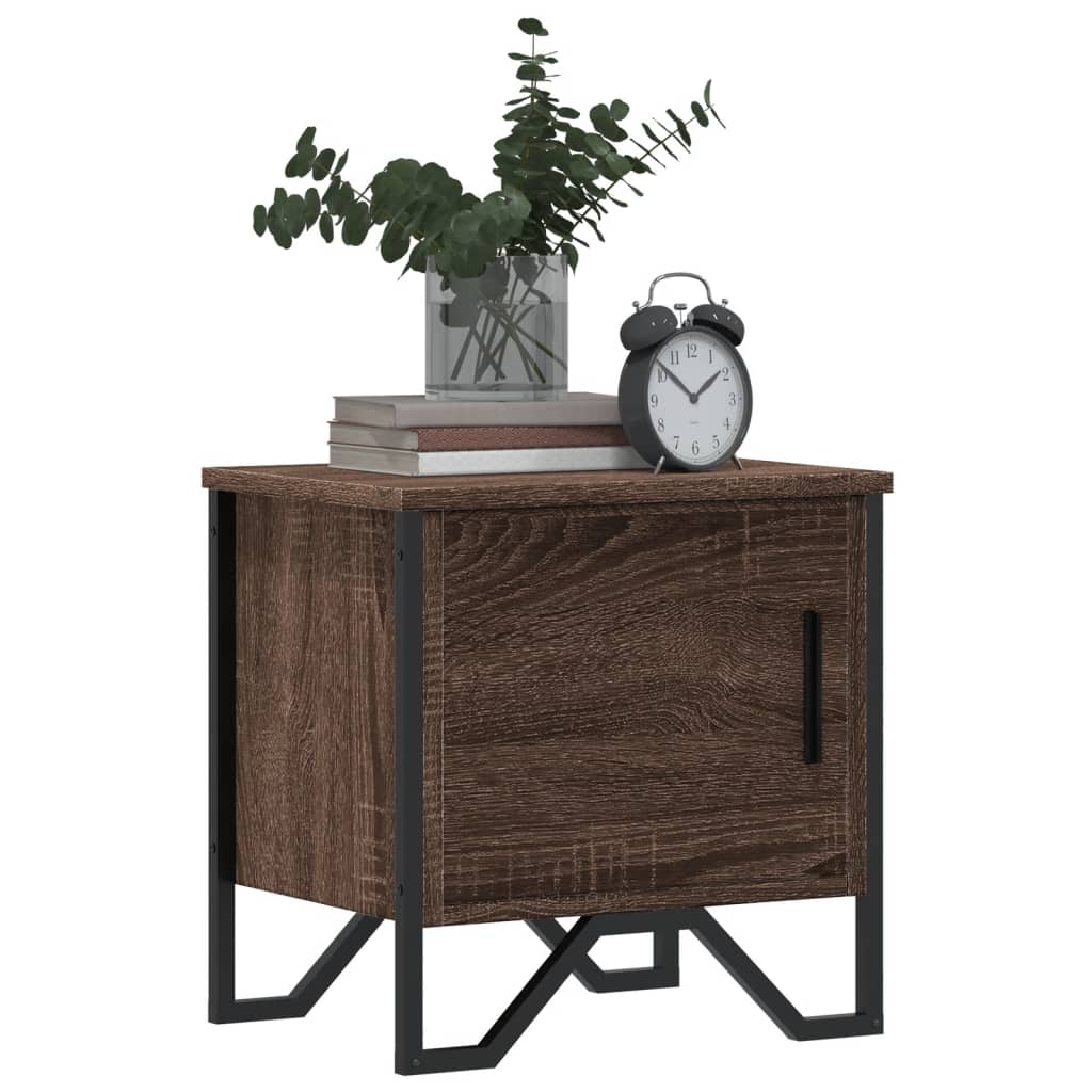 vidaXL Bedside Cabinet Brown Oak 40x30x40 cm Engineered Wood