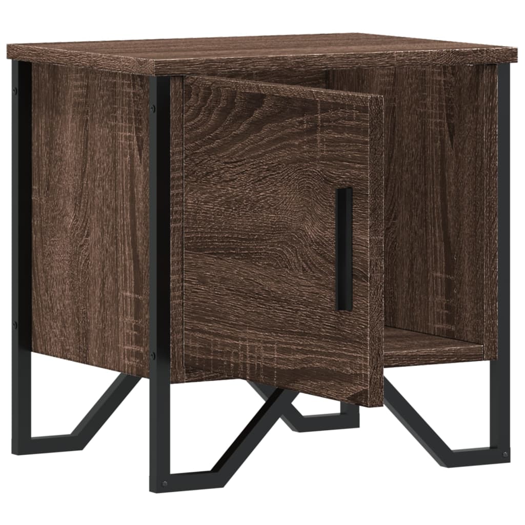 vidaXL Bedside Cabinet Brown Oak 40x30x40 cm Engineered Wood