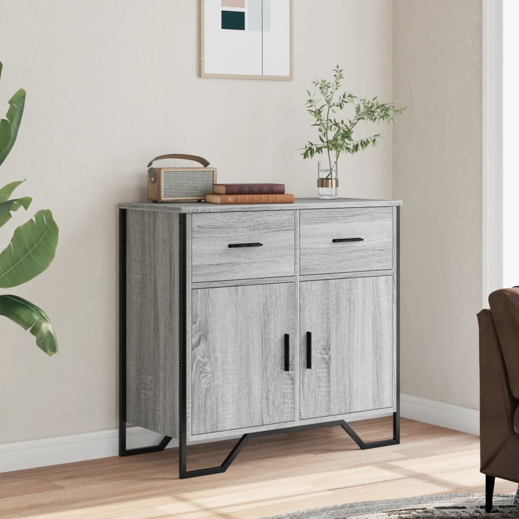 Sideboard Grey Sonoma 79.5x35.5x74.5 cm Engineered Wood