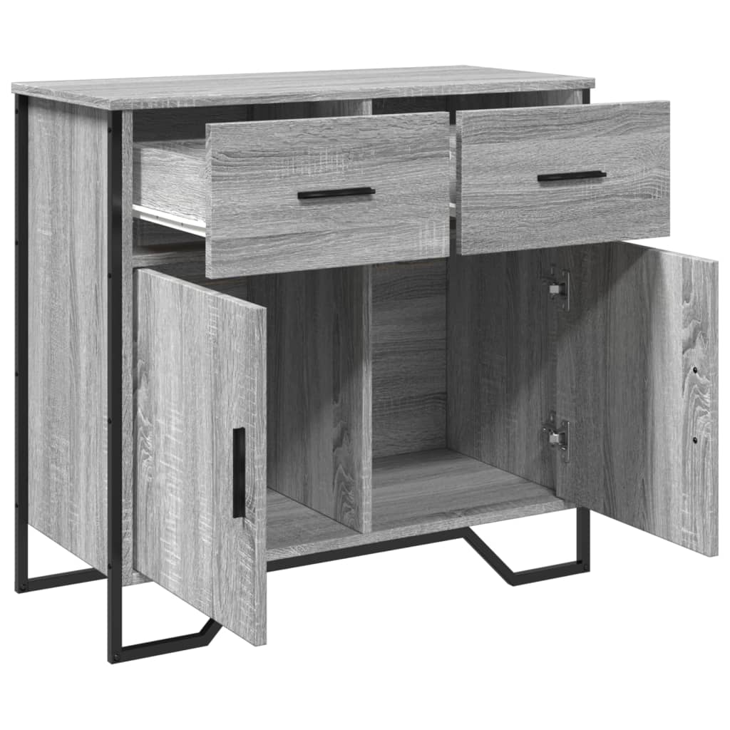 Sideboard Grey Sonoma 79.5x35.5x74.5 cm Engineered Wood