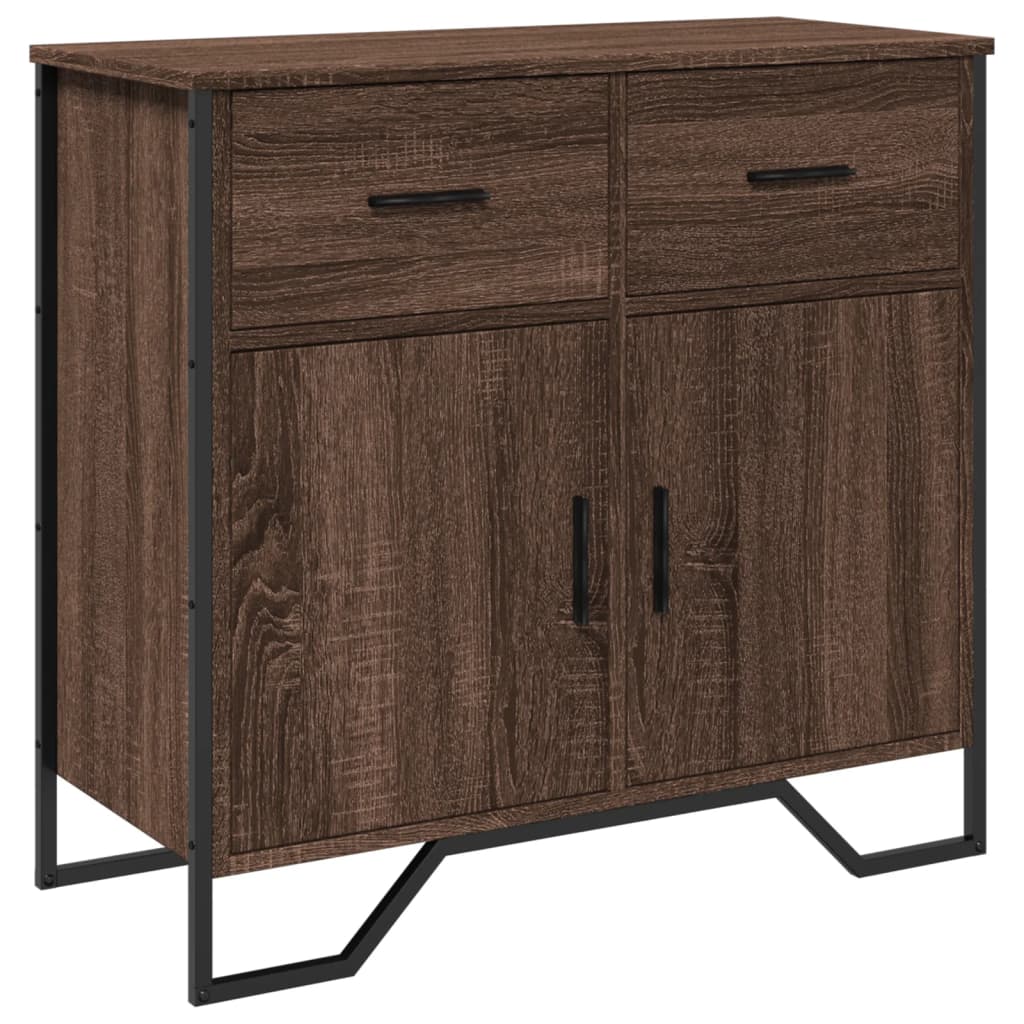 vidaXL Sideboard Brown Oak 79.5x35.5x74.5 cm Engineered Wood