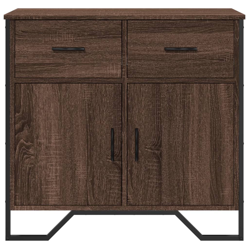 vidaXL Sideboard Brown Oak 79.5x35.5x74.5 cm Engineered Wood