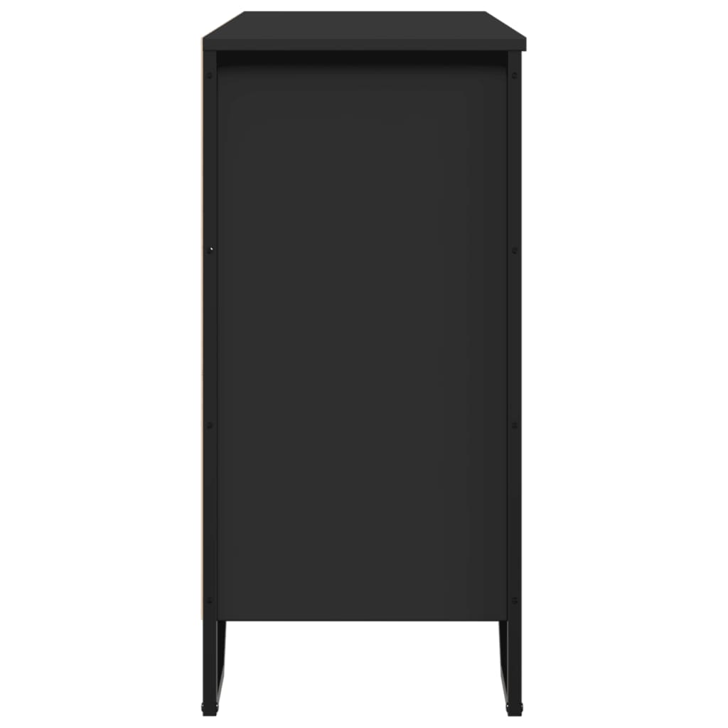 Sideboard Black 91x35.5x74.5 cm Engineered Wood
