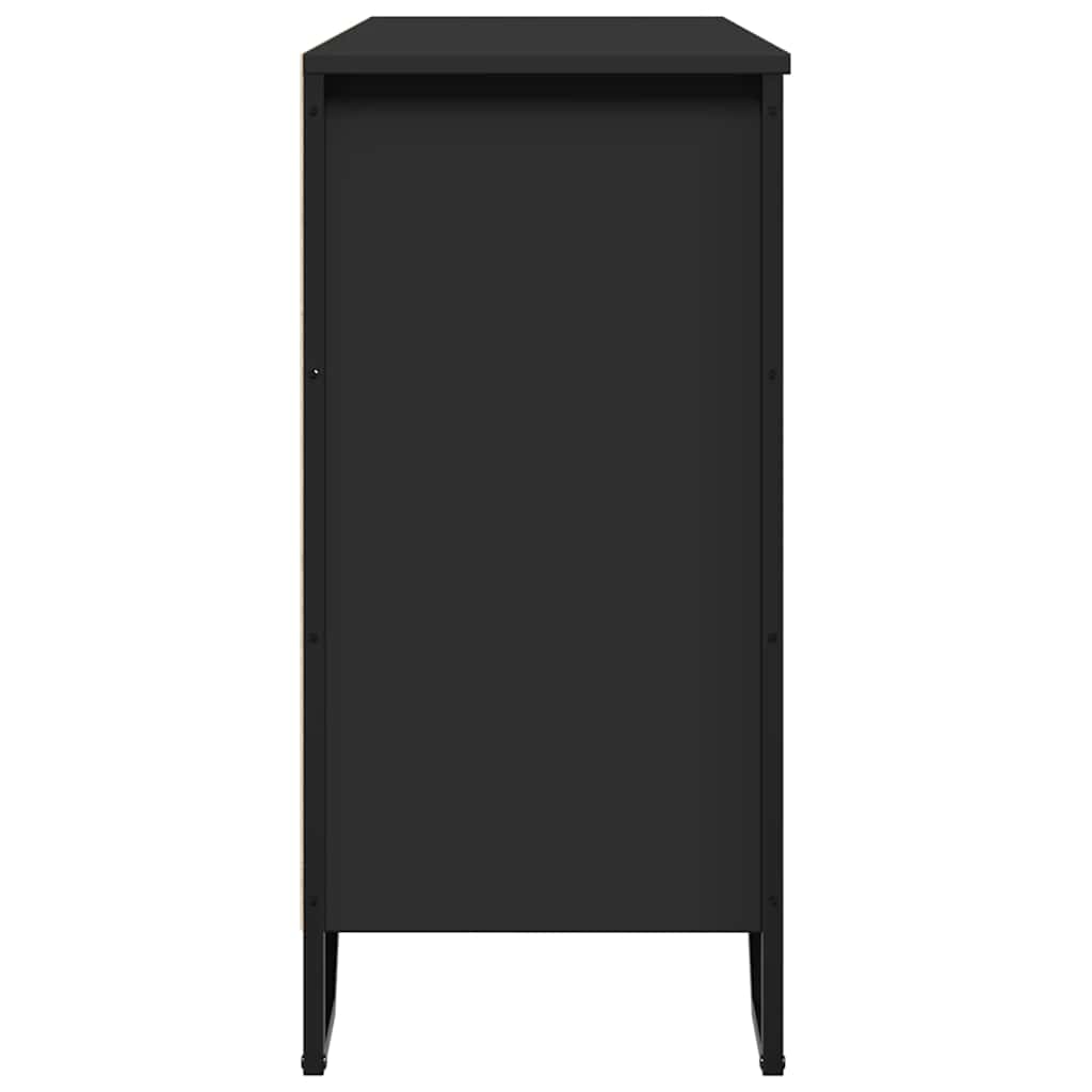 Sideboard Black 101x35.5x74.5 cm Engineered Wood
