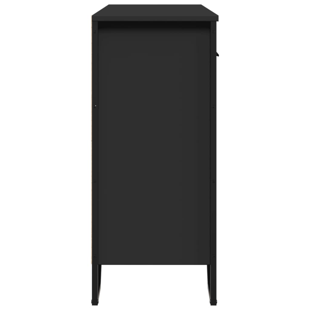Sideboard Black 97x32.5x74.5 cm Engineered Wood