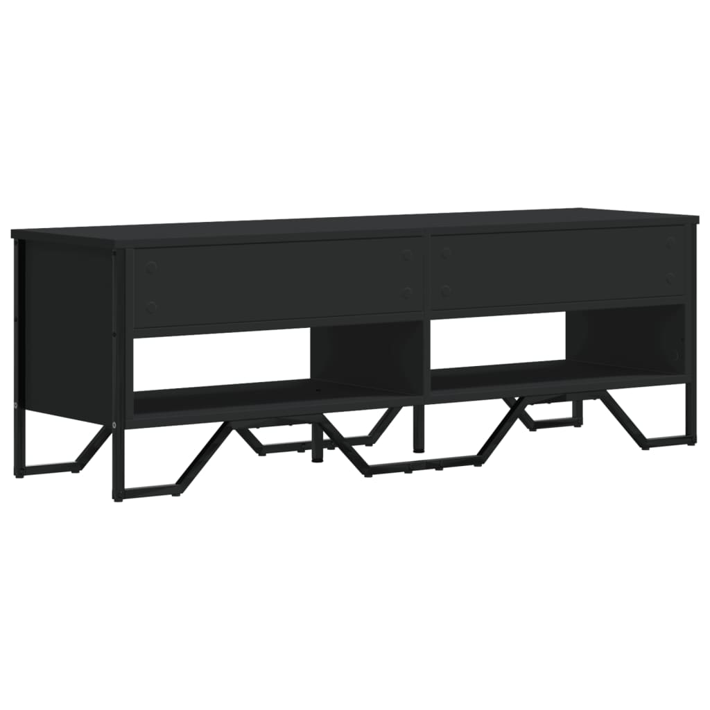 vidaXL TV Cabinet Black 122x34x41 cm Engineered Wood