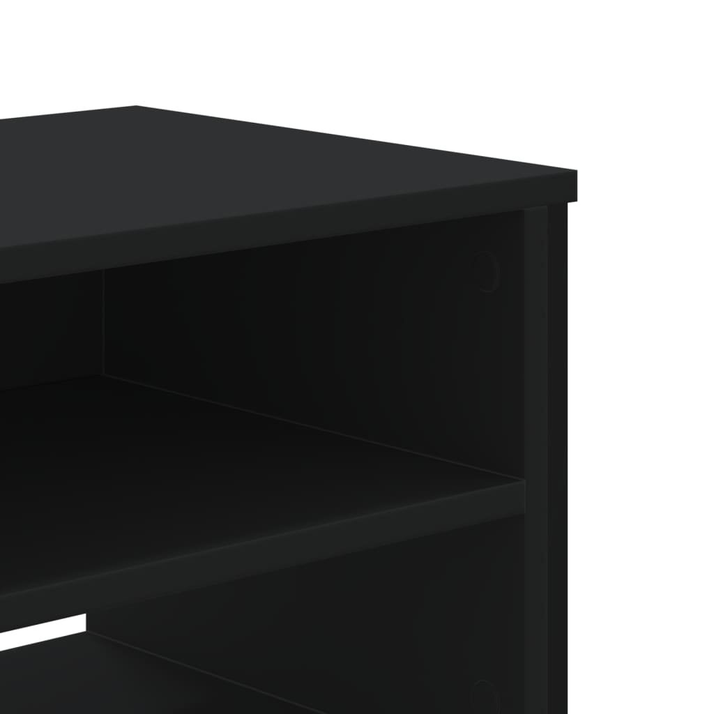 vidaXL TV Cabinet Black 122x34x41 cm Engineered Wood