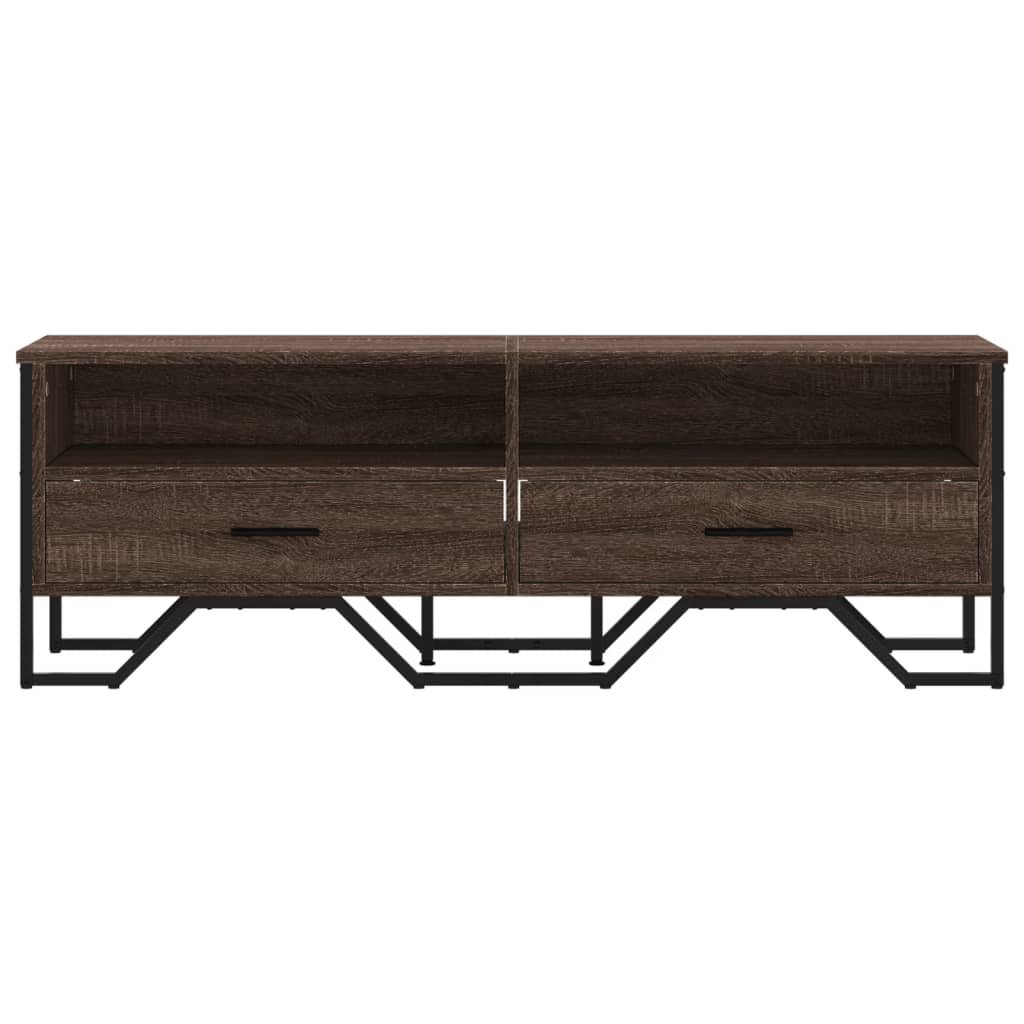 vidaXL TV Cabinet Brown Oak 122x34x41 cm Engineered Wood