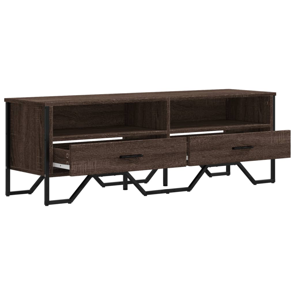 vidaXL TV Cabinet Brown Oak 122x34x41 cm Engineered Wood