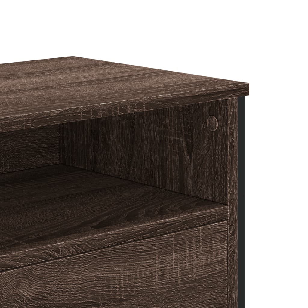 vidaXL TV Cabinet Brown Oak 122x34x41 cm Engineered Wood