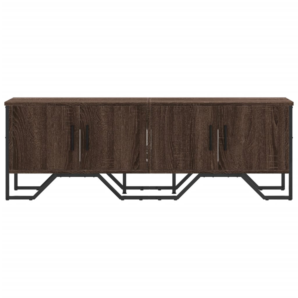 vidaXL TV Cabinet Brown Oak 122x34x41 cm Engineered Wood