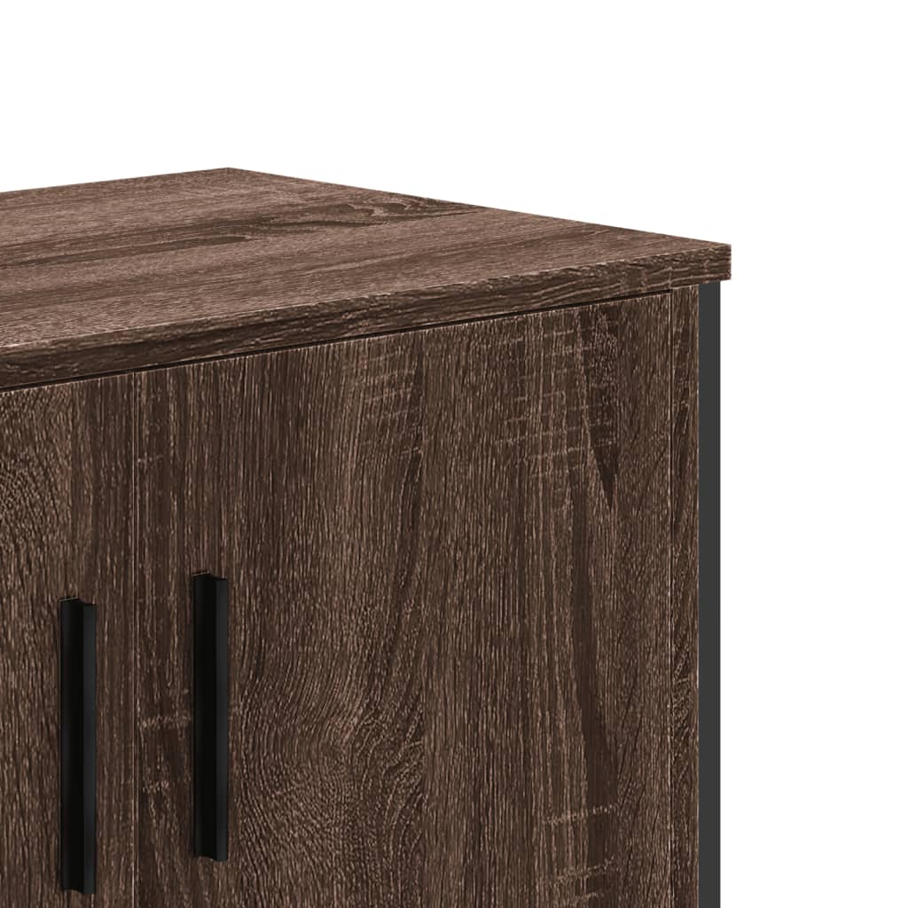 vidaXL TV Cabinet Brown Oak 122x34x41 cm Engineered Wood