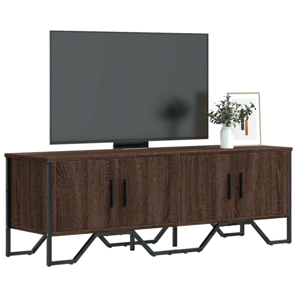 vidaXL TV Cabinet Brown Oak 122x34x41 cm Engineered Wood