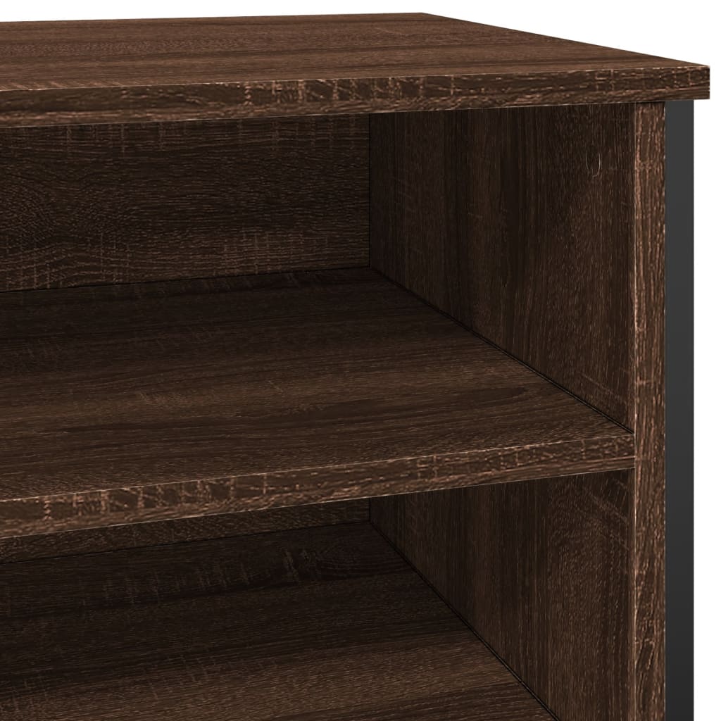 vidaXL Shoe Cabinet Brown Oak 80x38x78 cm Engineered Wood