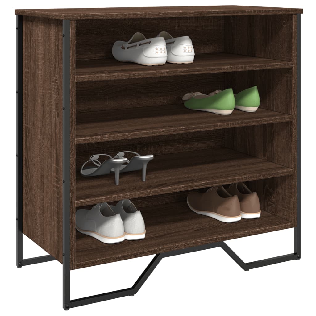 vidaXL Shoe Cabinet Brown Oak 80x38x78 cm Engineered Wood