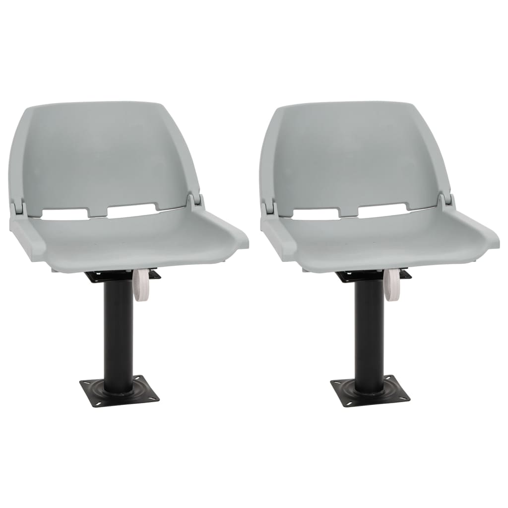 Boat Seats 2 pcs with Pedestal 360° Rotatable