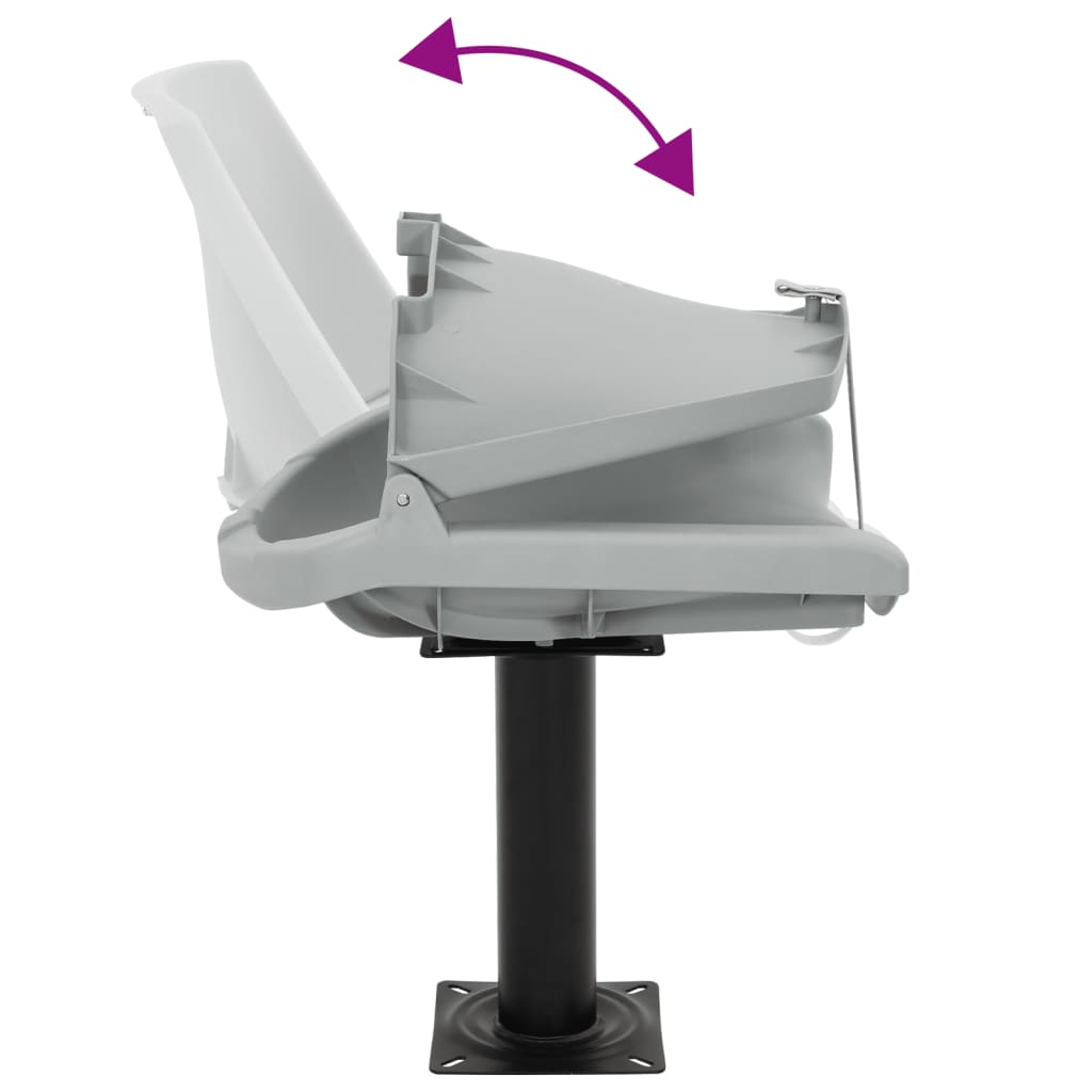 Boat Seats 2 pcs with Pedestal 360° Rotatable