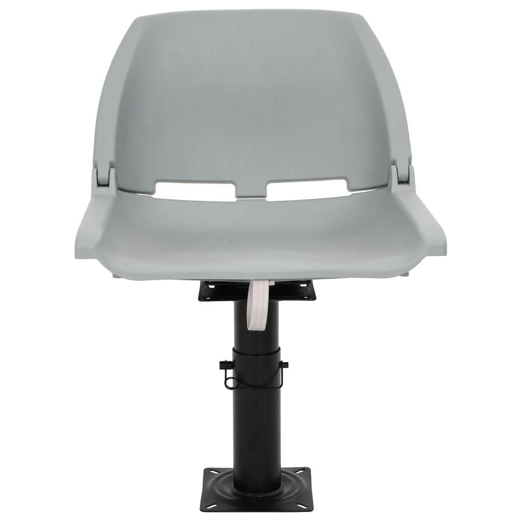 Boat Seats 2 pcs with Pedestal Height Adjustable 360° Rotatable