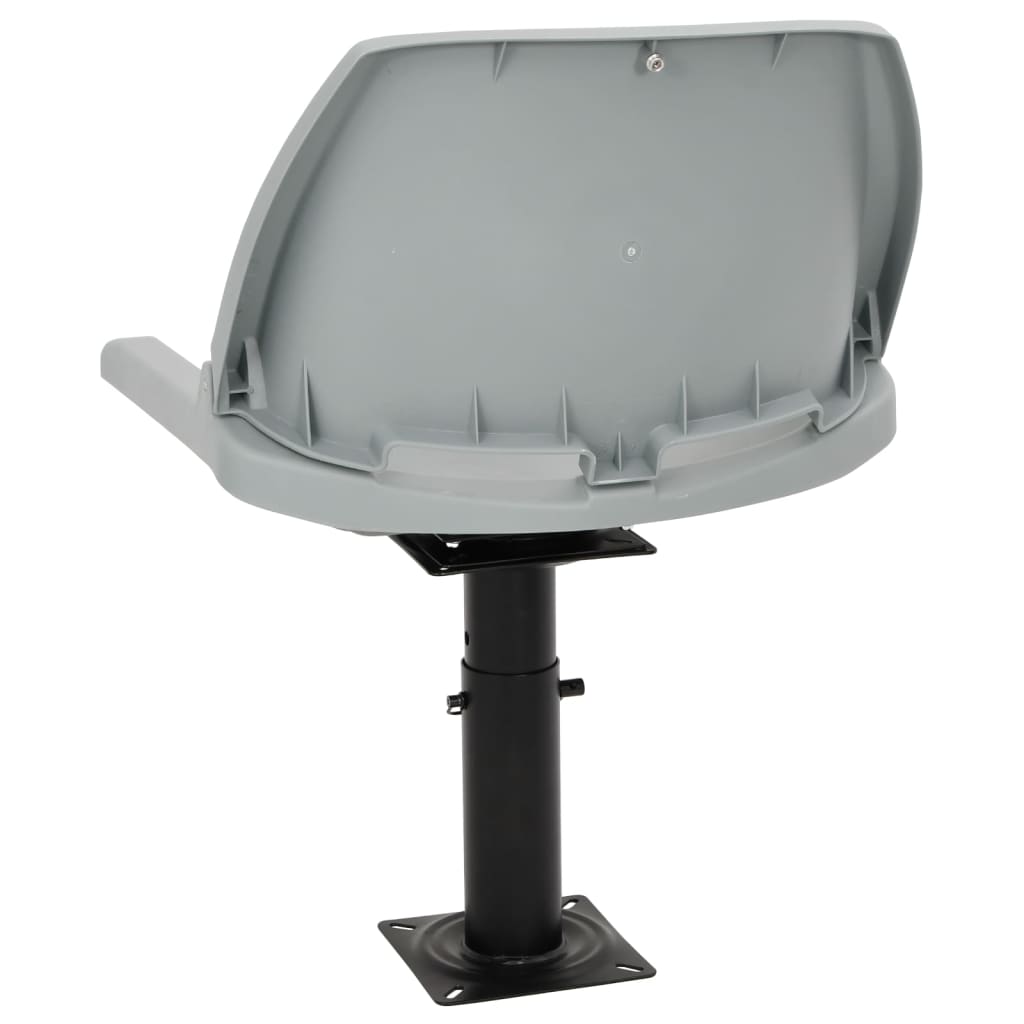 Boat Seats 2 pcs with Pedestal Height Adjustable 360° Rotatable