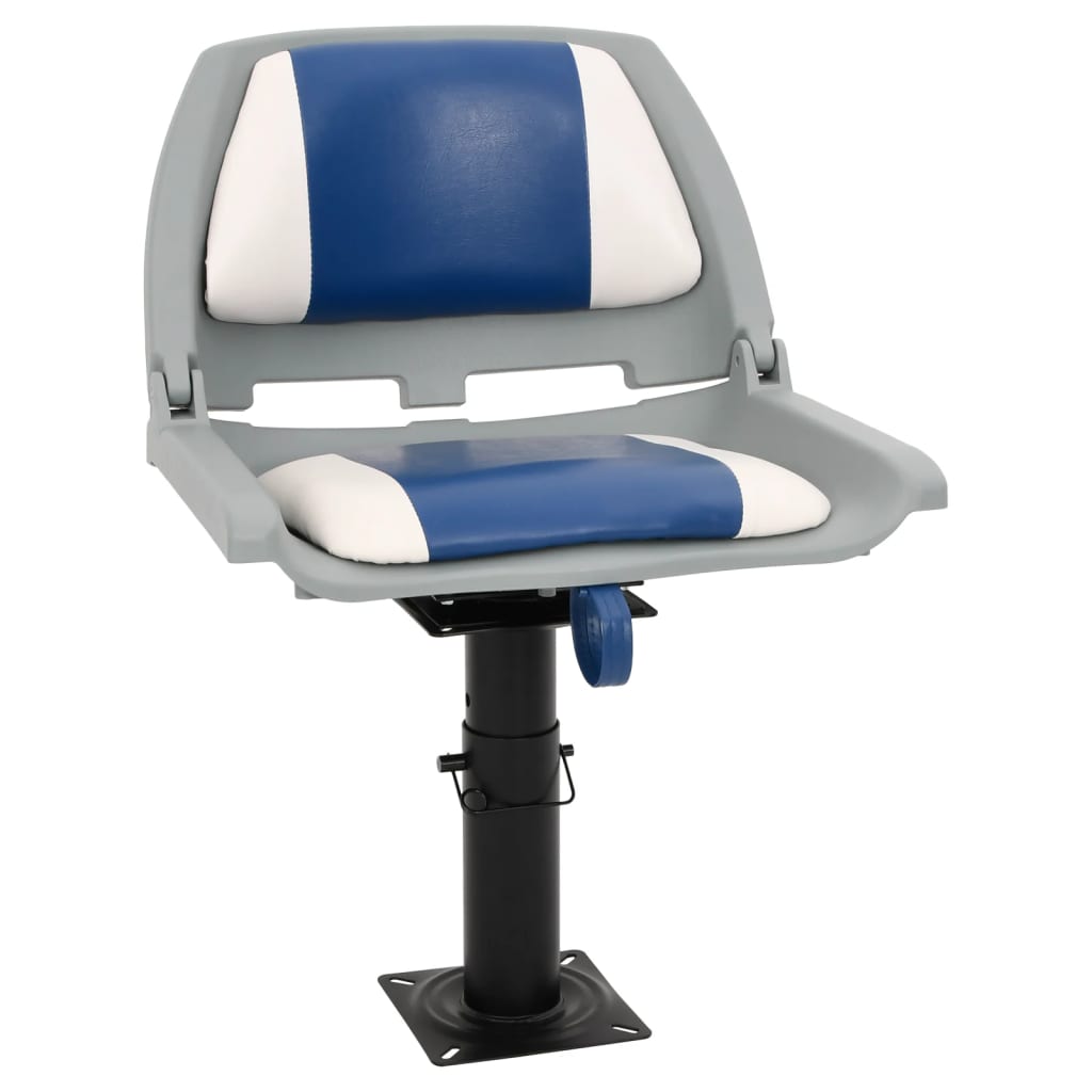 Boat Seats 2 pcs with Pedestal Height Adjustable 360° Rotatable