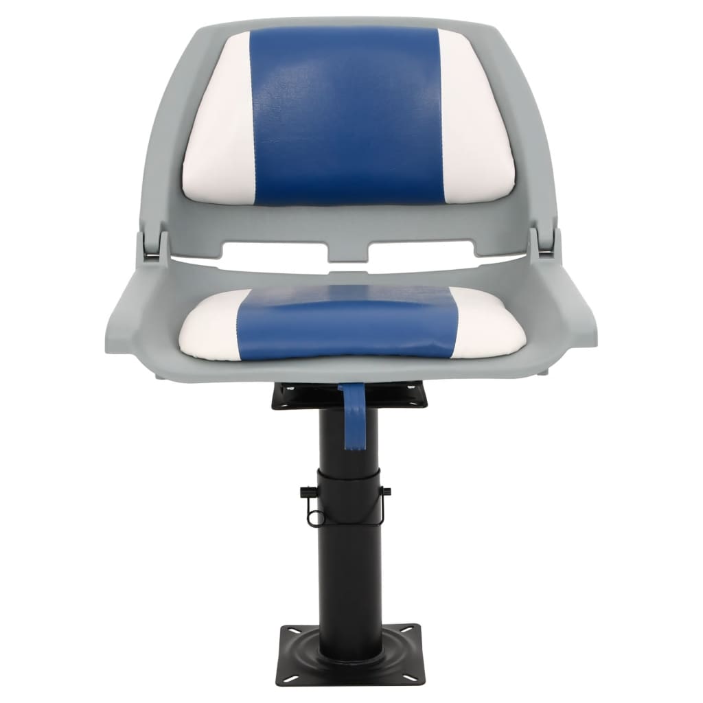Boat Seats 2 pcs with Pedestal Height Adjustable 360° Rotatable