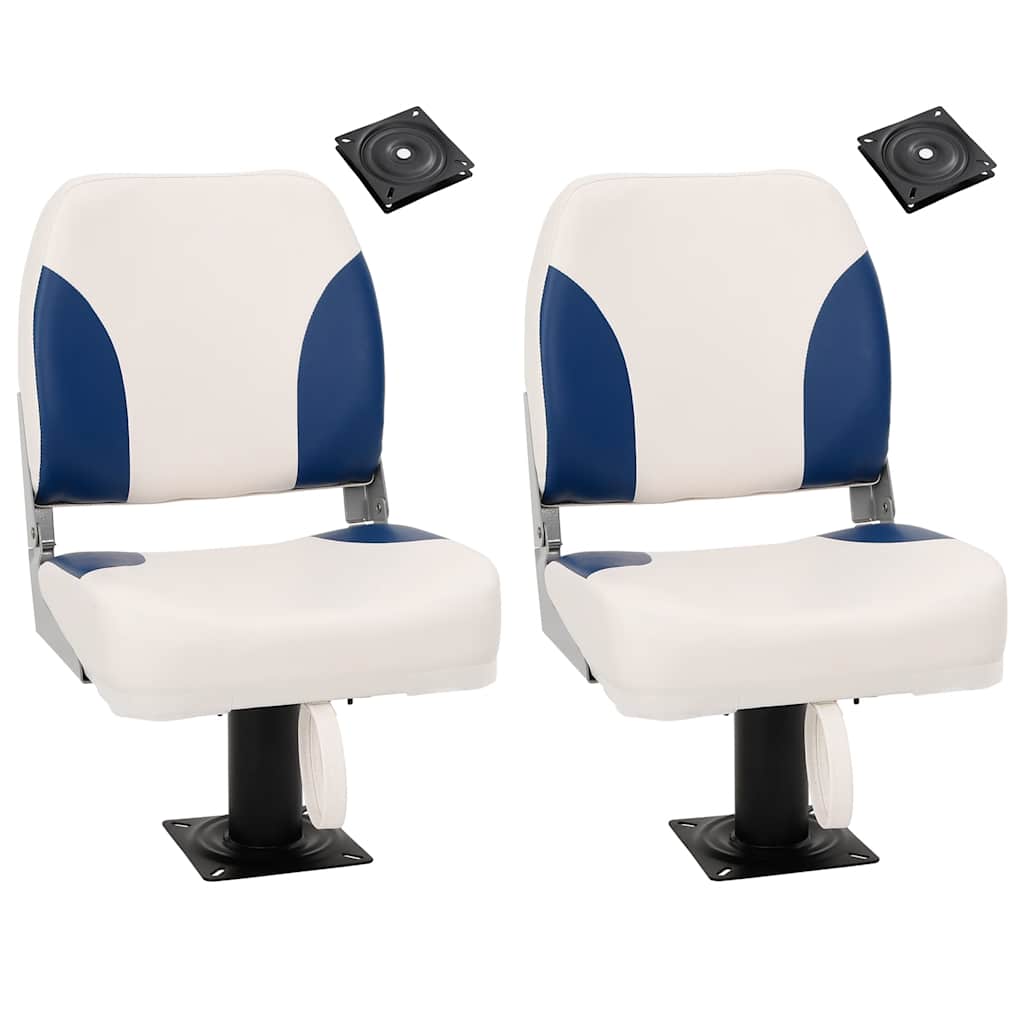 Boat Seats 2 pcs with Pedestal 360° Rotatable