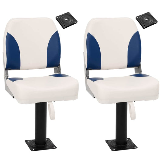 Boat Seats 2 pcs with Pedestal 360° Rotatable