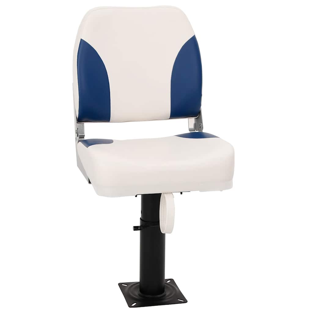 Boat Seats 2 pcs with Pedestal Height Adjustable 360° Rotatable