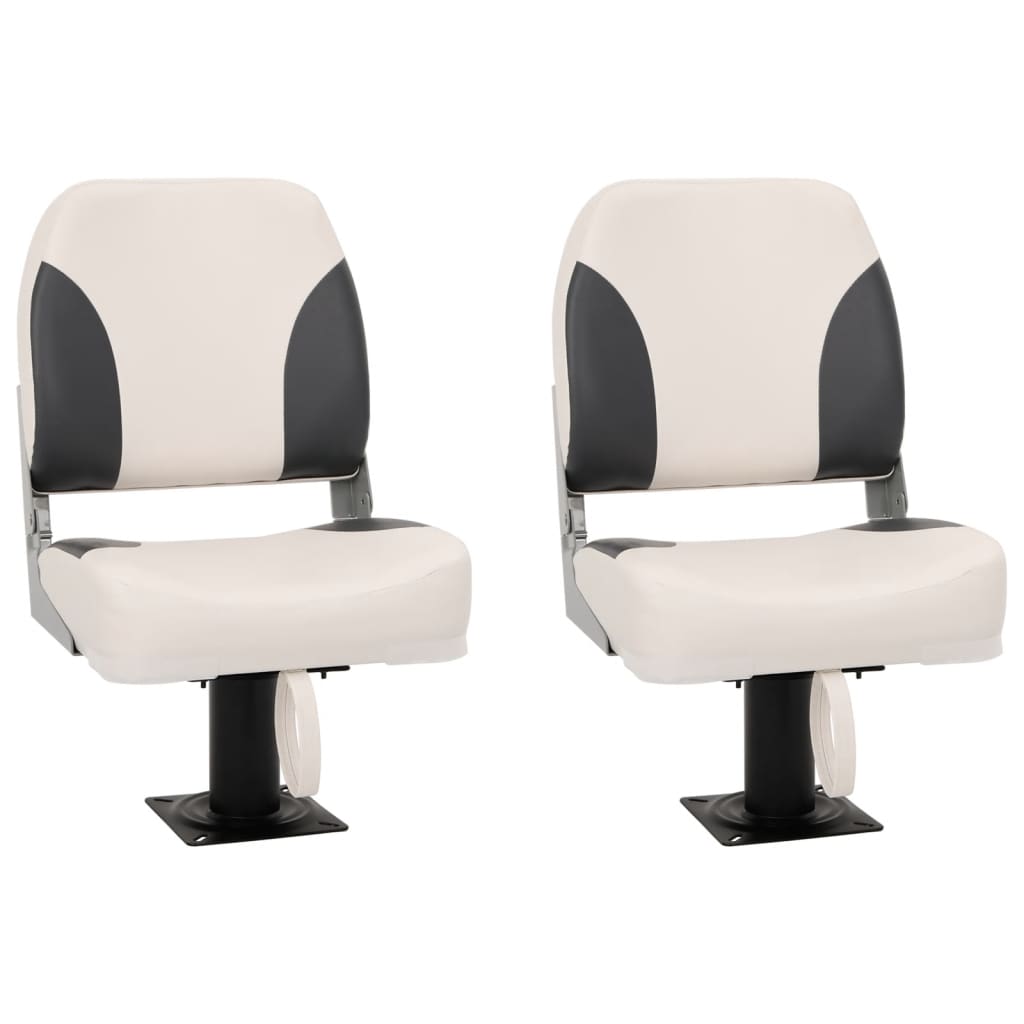 Boat Seats 2 pcs with Pedestal 360° Rotatable