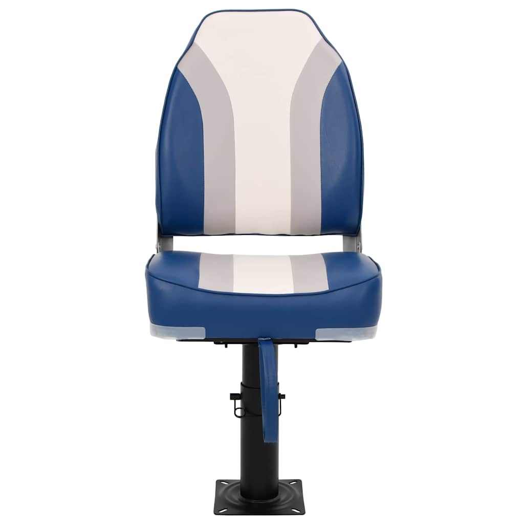 Boat Seats 2 pcs with Pedestal Height Adjustable 360° Rotatable