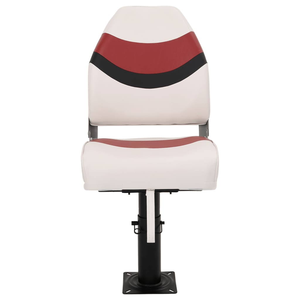 Boat Seats 2 pcs with Pedestal Height Adjustable 360° Rotatable