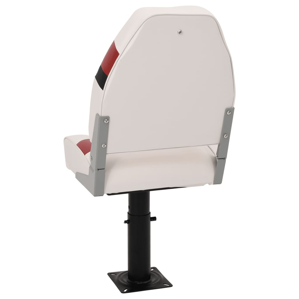 Boat Seats 2 pcs with Pedestal Height Adjustable 360° Rotatable