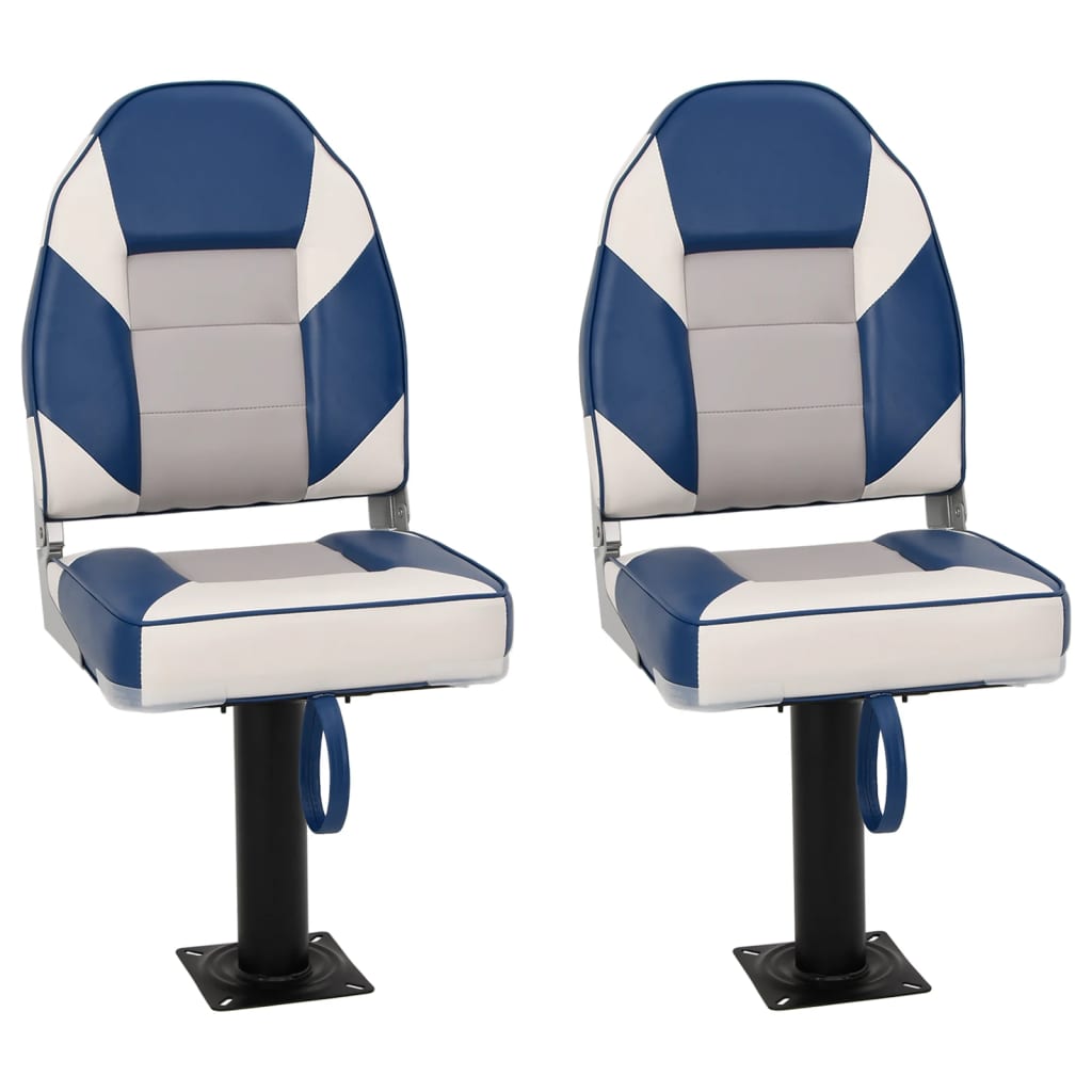 Boat Seats 2 pcs with Pedestal 360° Rotatable