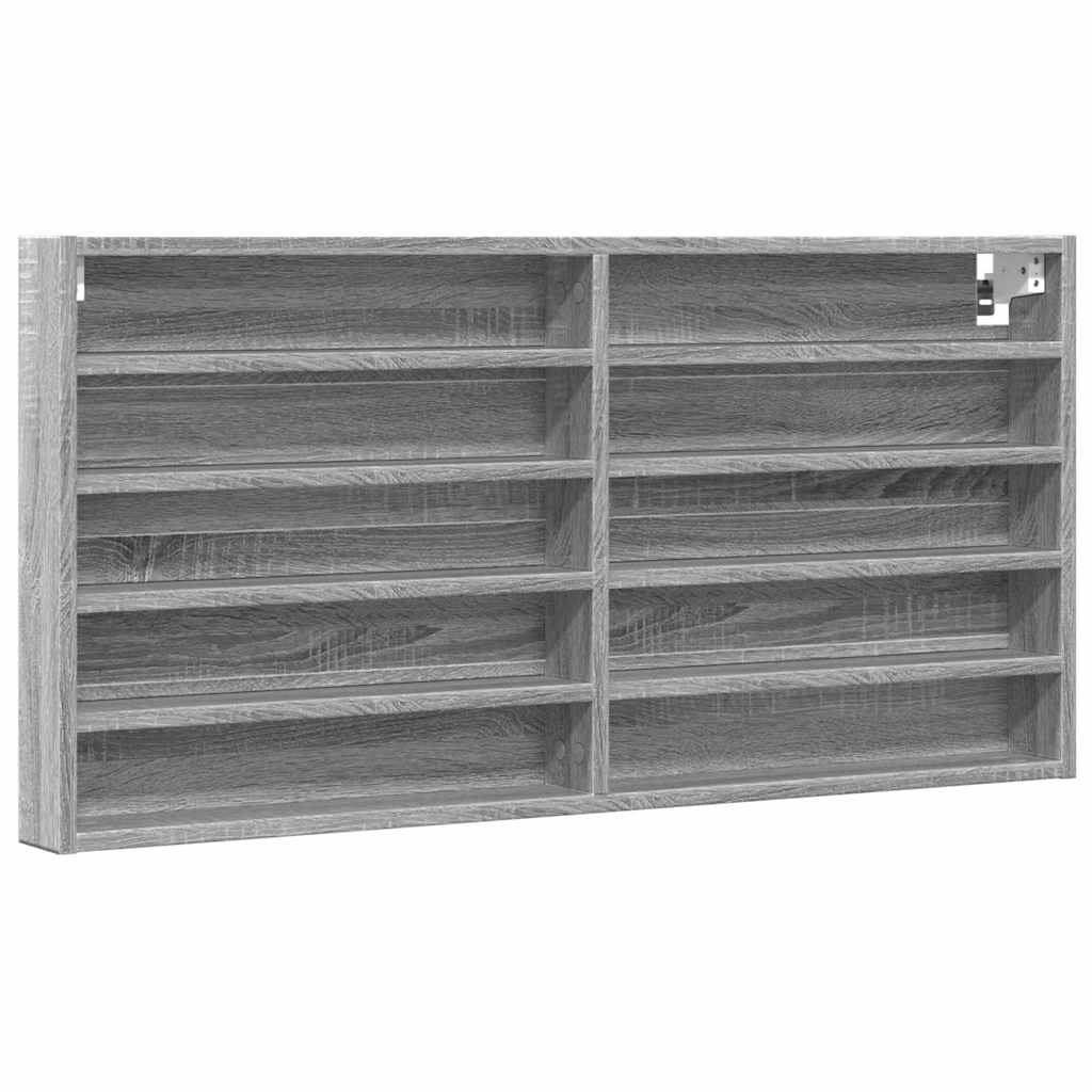 Vitrine Cabinet Grey Sonoma 100x8,5x50 cm Engineered Wood