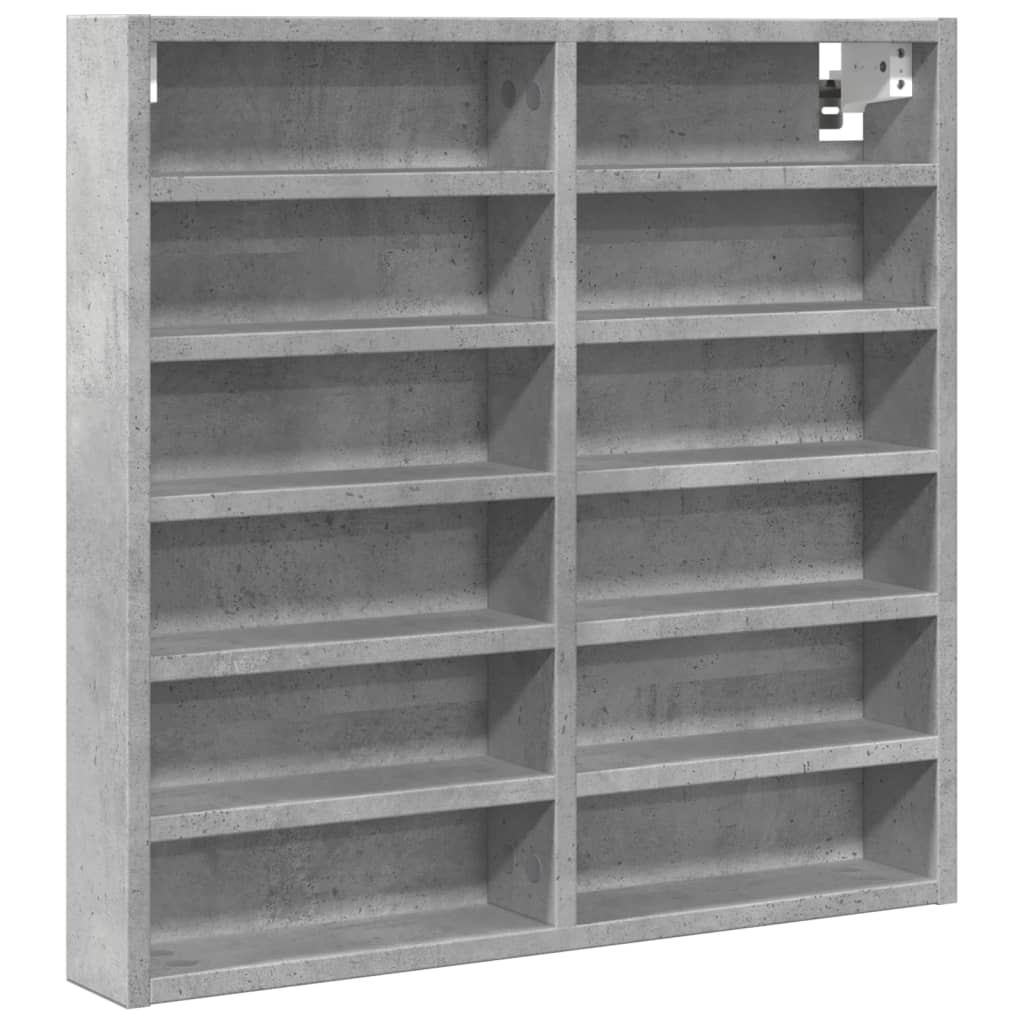 Vitrine Cabinet Concrete Grey 60x8,5x58 cm Engineered Wood