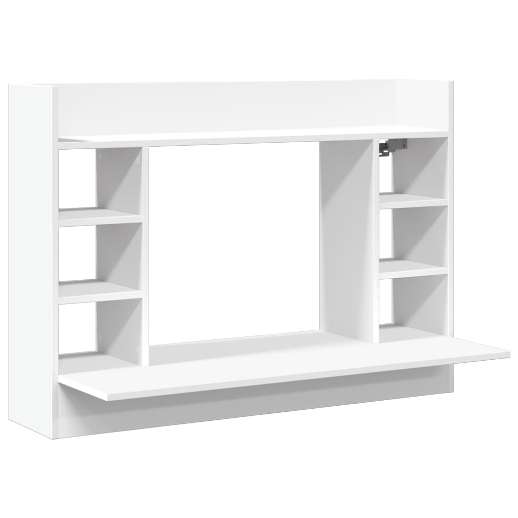 vidaXL Wall-Mounted Desk White 105x48x75 cm Engineered Wood