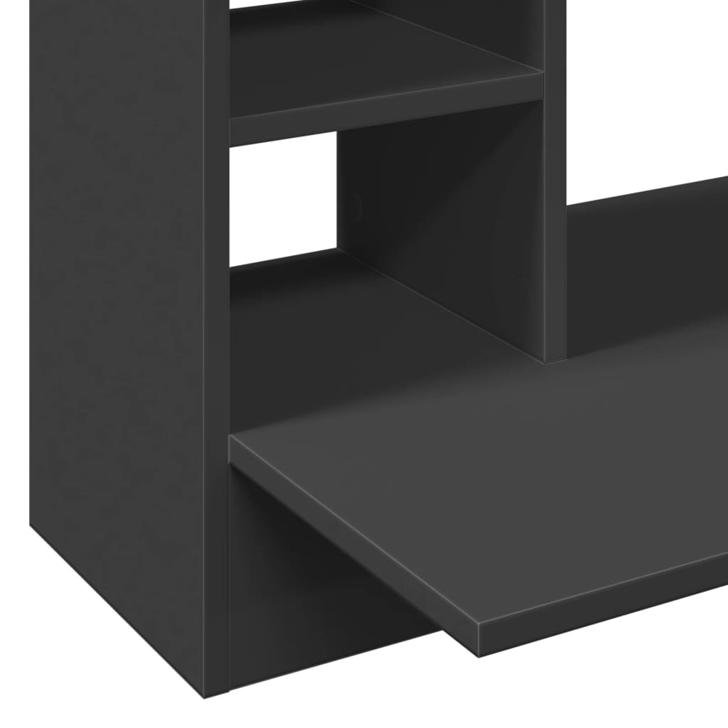 vidaXL Wall-Mounted Desk Black 105x48x75 cm Engineered Wood