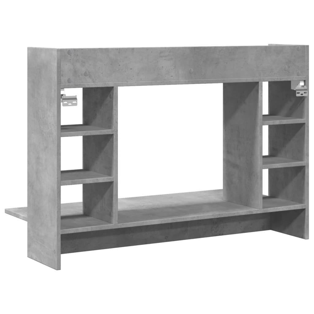 vidaXL Wall-Mounted Desk Concrete Grey 105x48x75 cm Engineered Wood