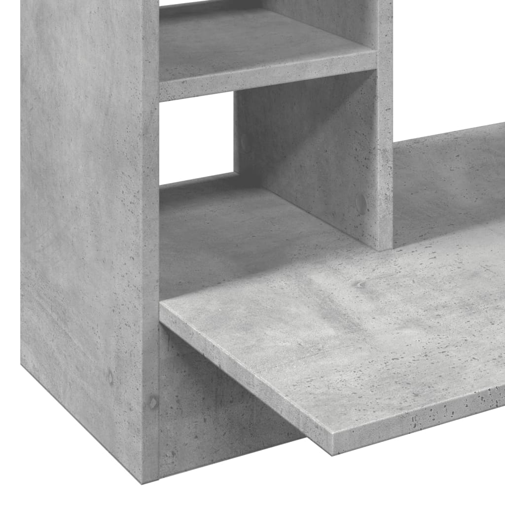 vidaXL Wall-Mounted Desk Concrete Grey 105x48x75 cm Engineered Wood