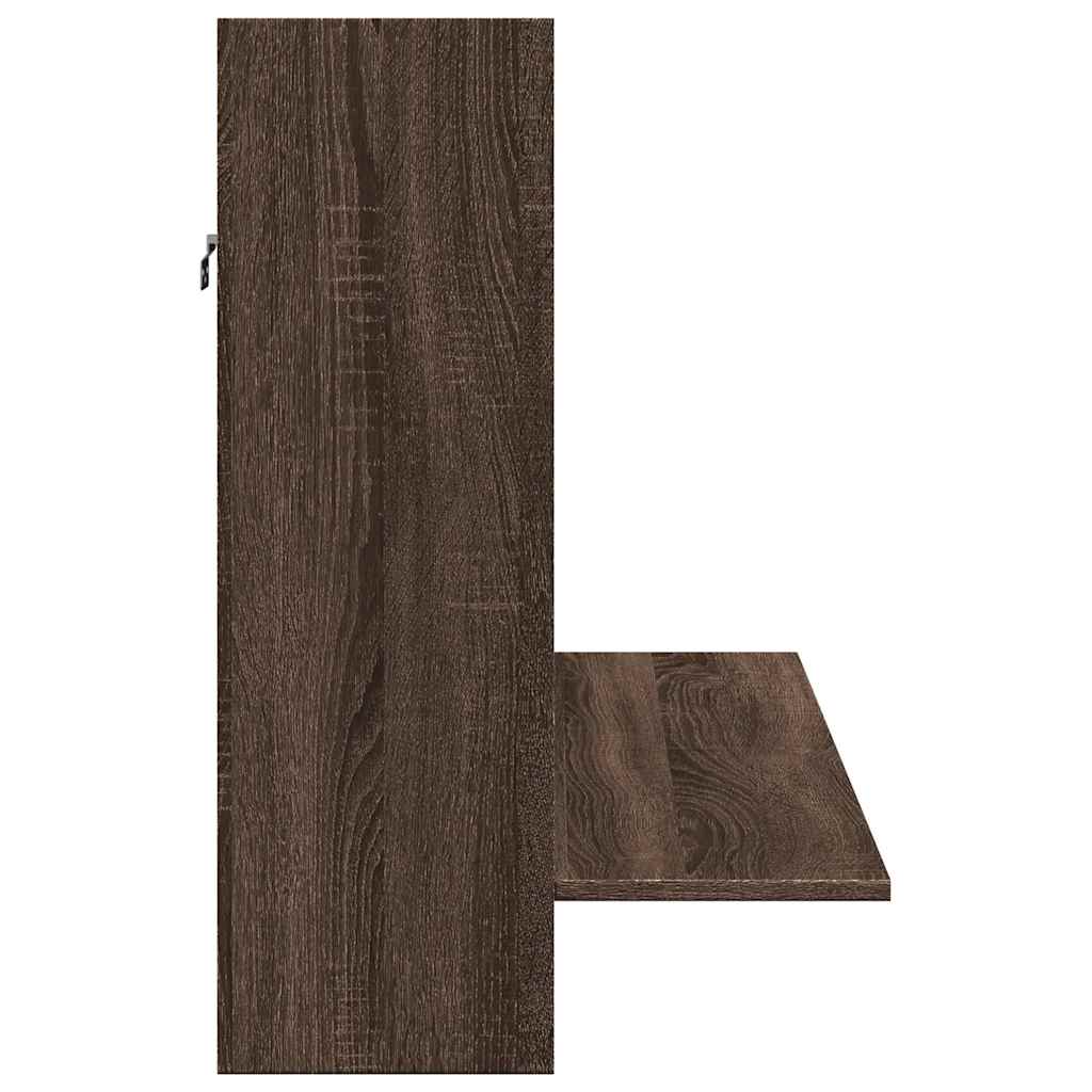 Wall-Mounted Desk Brown Oak 105x48x75 cm Engineered Wood
