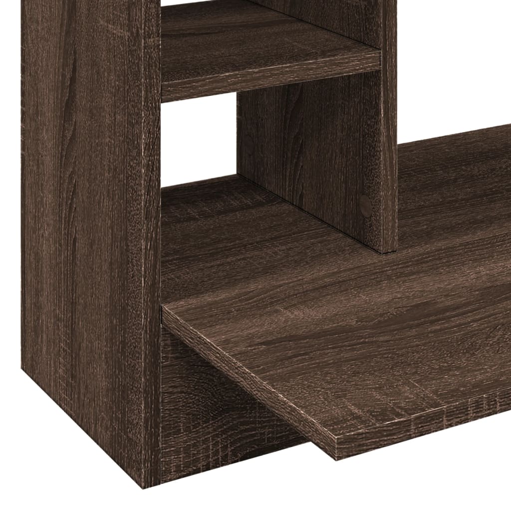 vidaXL Wall-Mounted Desk Brown Oak 105x48x75 cm Engineered Wood