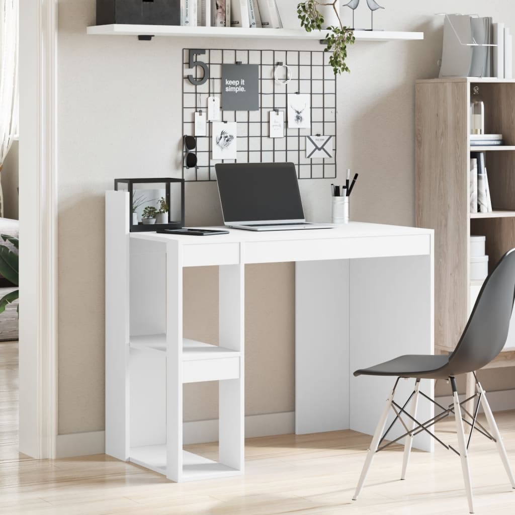 vidaXL Office Desk White 103.5x56.5x94 cm Engineered Wood